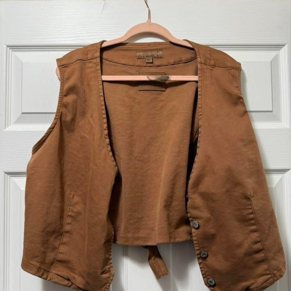 Brown Sleeveless Women's Jacket